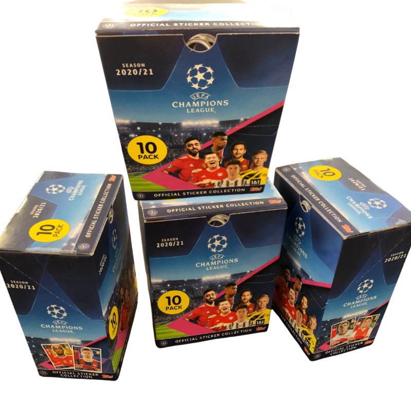 Neu /& OVP Topps Champions League Sticker 2020//2021-25 Tüten 250 Sticker