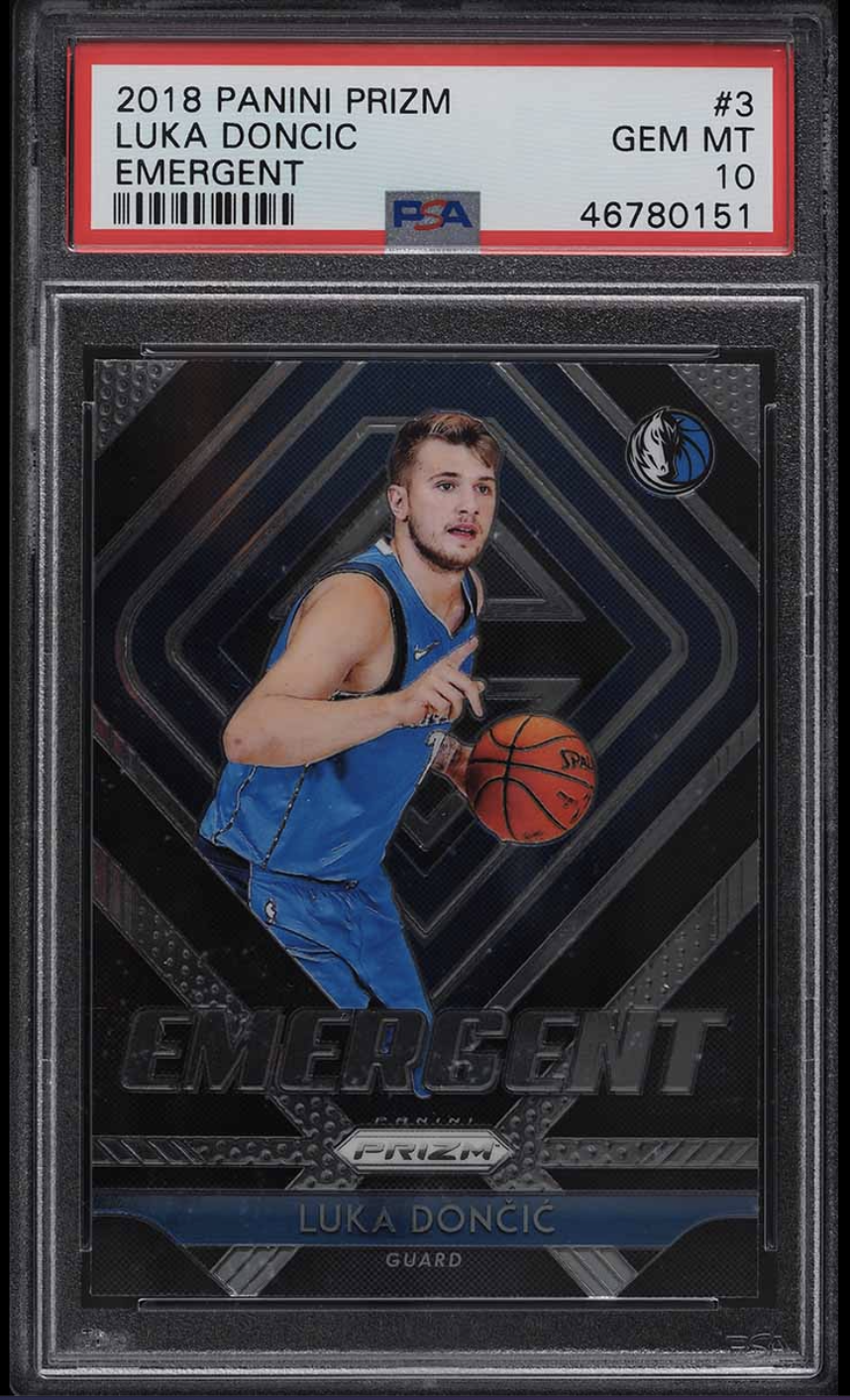 Basketball Slabbed Rookie Cards Luka Doncic 2018 Panini Instant #61 Only 156 Ever Made Rookie Card PGI 10