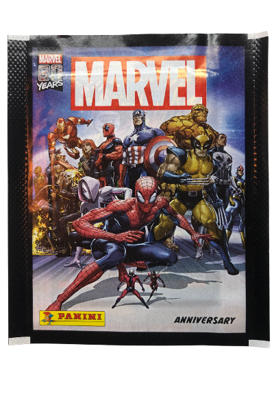 Panini 80 Jahre Marvel Sticker & Cards  1 x Display 36 Tüten   Avengers