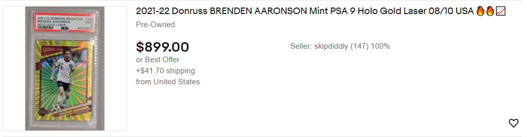 Brenden Aaronson Featured Listing