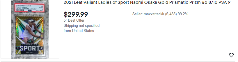 Naomi Osaka Featured Listing