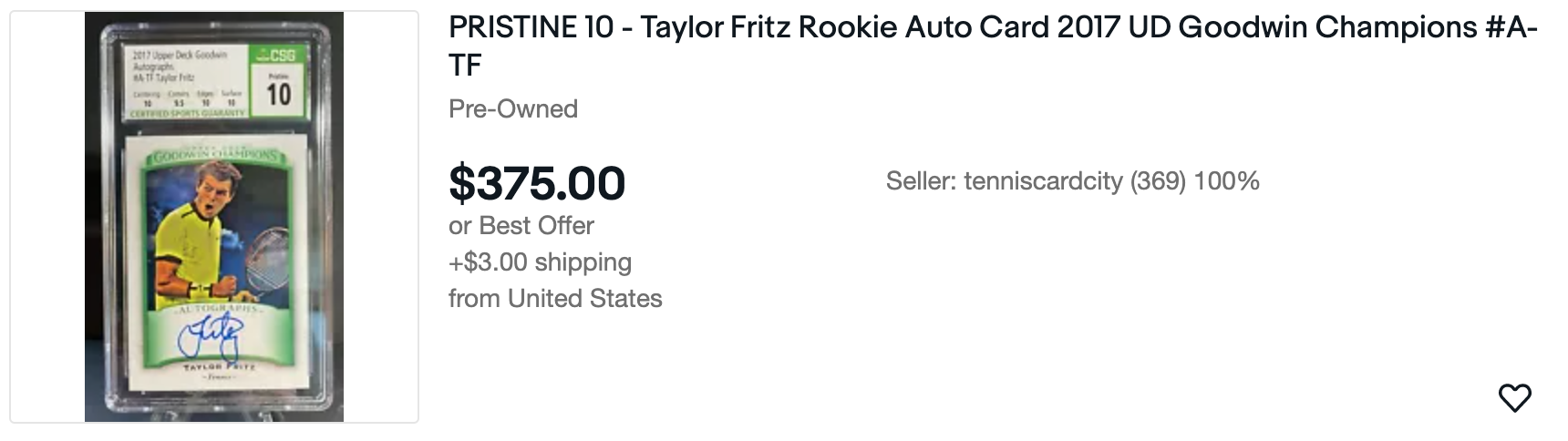 Taylor Fritz Featured Listing