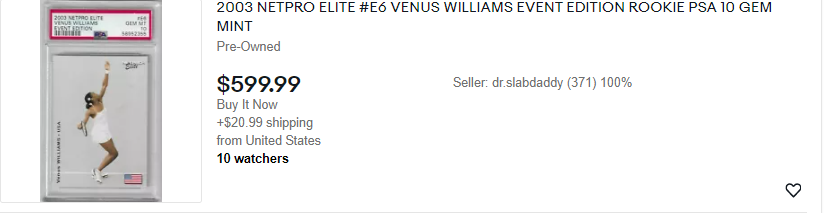 Venus Williams Featured Listing