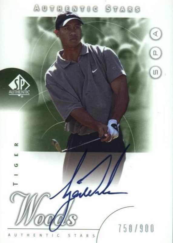 Tiger Woods 2001 SP Authentic Authentic Stars Autographs